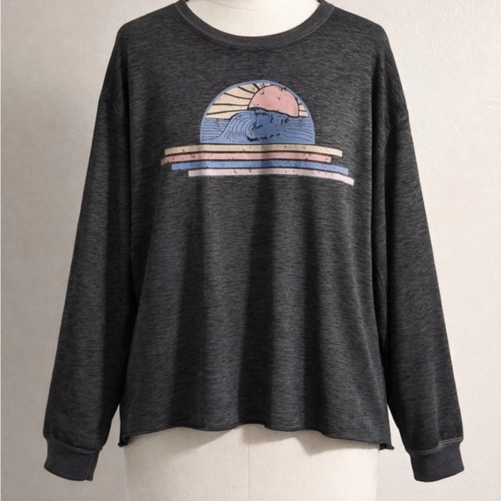 C&C California Charcoal Crewneck with Sunset Logo